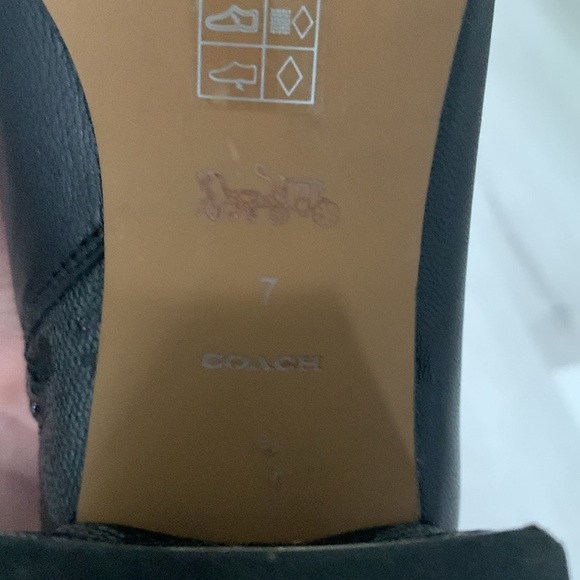 Coach Black Womens Nala Bootie size 7 chunky heel logo - Picture 9 of 10